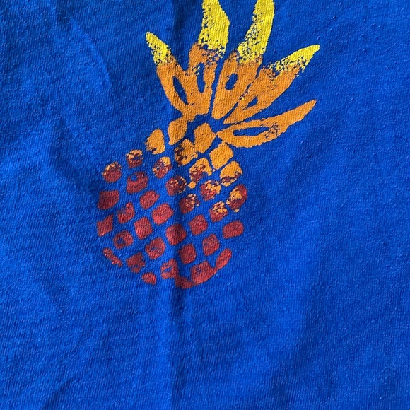 COPA CABANA Vintage Dress T-Shirt Midi Tropical Painted Carribean Blue Size 5X - Picture 5 of 12